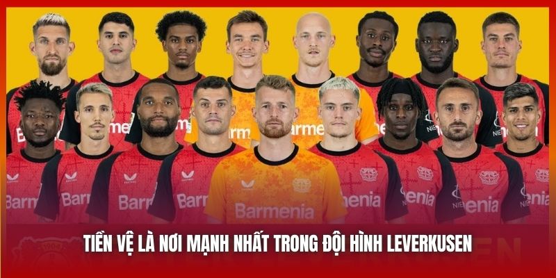Tiền vệ là nơi mạnh nhất trong đội hình Leverkusen