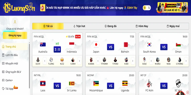 Luongsontv là website trực tiếp bóng đá hàng đầu hiện nay